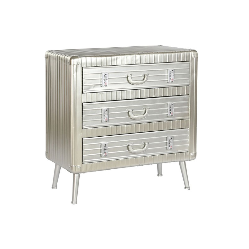Cassettiera Home ESPRIT Argentato Metallo Legno MDF Vintage 80 x 39 x 82 cm Cassettiera Home ESPRIT Argentato Metallo Legno MDF Vintage 80 x 39 x 82 cm