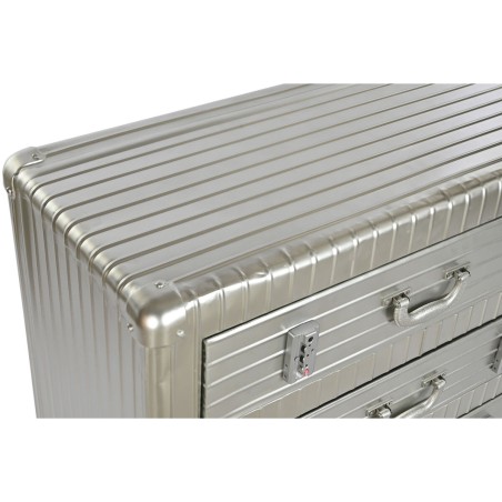 Cassettiera Home ESPRIT Argentato Metallo Legno MDF Vintage 80 x 39 x 82 cm