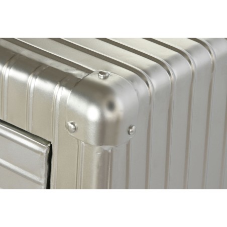 Cassettiera Home ESPRIT Argentato Metallo Legno MDF Vintage 80 x 39 x 82 cm