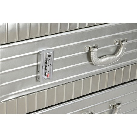 Cassettiera Home ESPRIT Argentato Metallo Legno MDF Vintage 80 x 39 x 82 cm