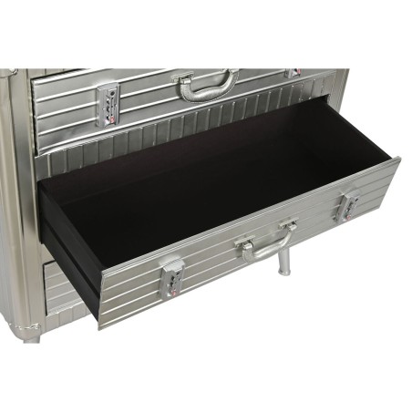 Cassettiera Home ESPRIT Argentato Metallo Legno MDF Vintage 80 x 39 x 82 cm