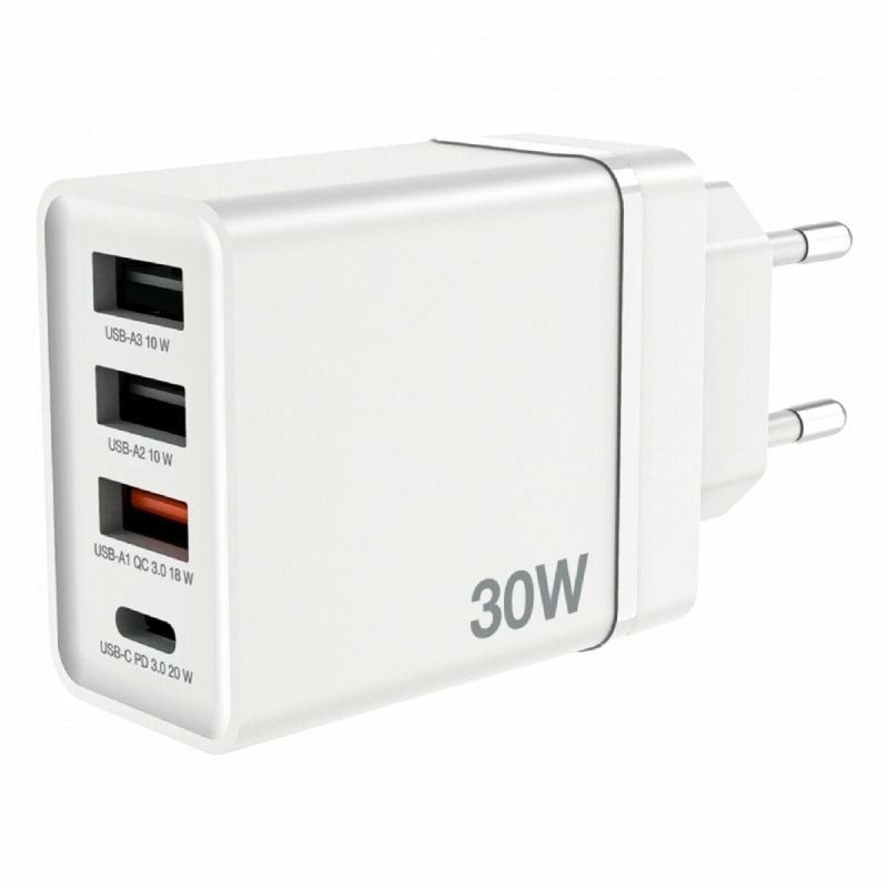 Caricabatterie da Parete Verbatim CHR-30EU2 30 W Caricabatterie da Parete Verbatim CHR-30EU2 30 W