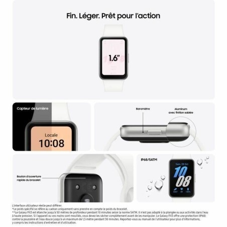 Orologi Sportivi Samsung Galaxy Fit3 Bianco Argentato 1,6"