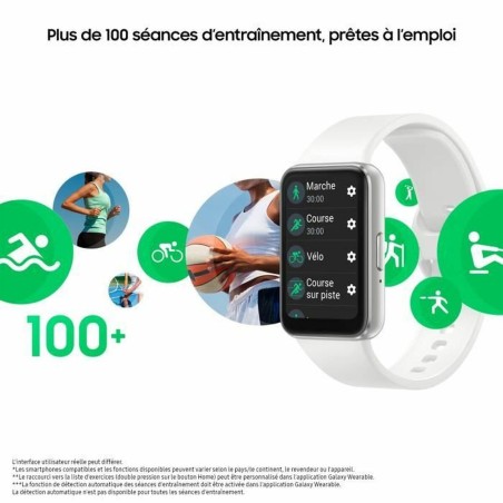 Orologi Sportivi Samsung Galaxy Fit3 Bianco Argentato 1,6"