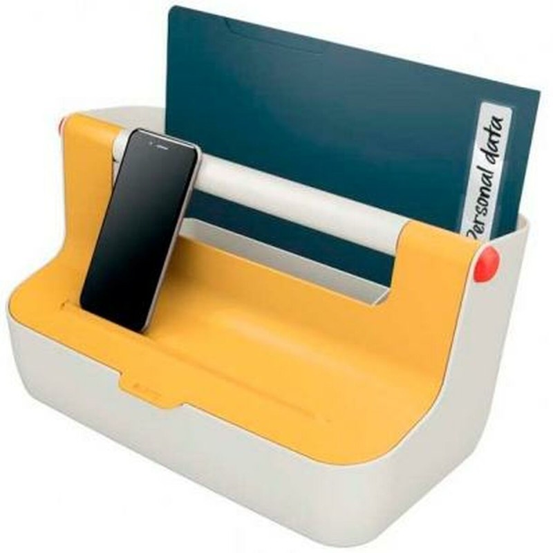 Scatole Portaoggetti Leitz Cosy Giallo ABS 21,4 x 19,6 x 36,7 cm Maniglia per il trasporto Scatole Portaoggetti Leitz Cosy Giallo ABS 21,4 x 19,6 x 36,7 cm Maniglia per il trasporto
