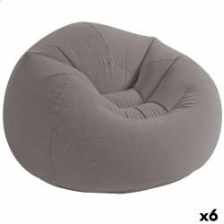 Poltrona Gonfiabile Intex Grigio 107 x 69 x 104 cm 114 x 71 x 114 cm (6 Unità)