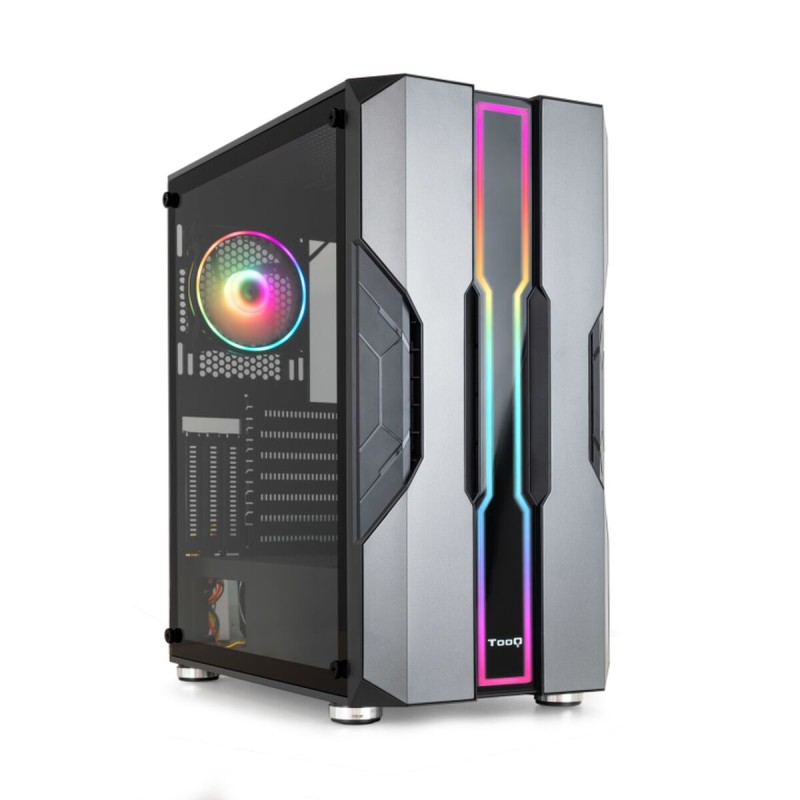 Case computer desktop ATX TooQ TQGCC103-B Nero Nero/Argentato Case computer desktop ATX TooQ TQGCC103-B Nero Nero/Argentato