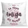 Cuscino Roymart PARA LA MEJOR AMIGA DEL MUNDO Bianco Rosa 40 x 40 cm