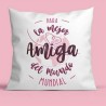 Cuscino Roymart PARA LA MEJOR AMIGA DEL MUNDO Bianco Rosa 40 x 40 cm