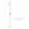 Asta doccia Rousseau Acciaio inossidabile 60 cm