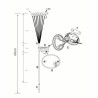 Picchetto solare da giardino Galix G4435