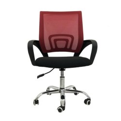 Poltrona da Ufficio Versa Nero Rosso Multicolore 51 x 58 cm