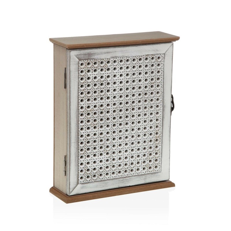 Armadietto portachiavi Versa Bianco Legno MDF 7 x 27 x 21,5 cm Armadietto portachiavi Versa Bianco Legno MDF 7 x 27 x 21,5 cm
