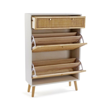 Scarpiera Versa Vega Rattan Legno di paulownia 25,5 x 106 x 70 cm
