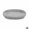 Piatto per Vaso Ibergarden 190060-2 Grigio Cemento Con rilievo 28 x 4 x 23 cm (6 Unità)