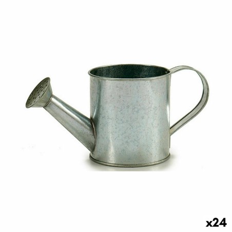 Vaso Ibergarden I00111-B Argentato Zinco Annaffiatoio 24,5 x 11 x 11 cm (24 Unità)