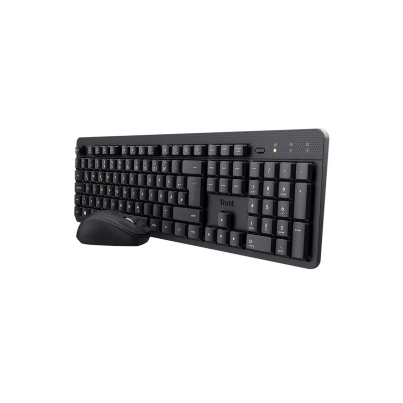 Tastiera e Mouse Trust 25356 Nero Qwerty in Spagnolo Tastiera e Mouse Trust 25356 Nero Qwerty in Spagnolo
