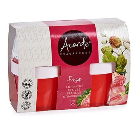 Set Deodorante per Ambienti Acorde 1165-FRESA Fragola Gel (24 Unità)