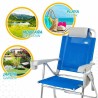Sedia da Spiaggia Aktive Azzurro 47 x 63 x 99 cm Spiaggia