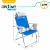 Sedia da Spiaggia Aktive Azzurro 47 x 63 x 99 cm Spiaggia