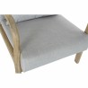 Poltrona DKD Home Decor Grigio Naturale Poliestere Legno d'albero della gomma 65 x 83 x 74 cm 66 x 79 x 76 cm