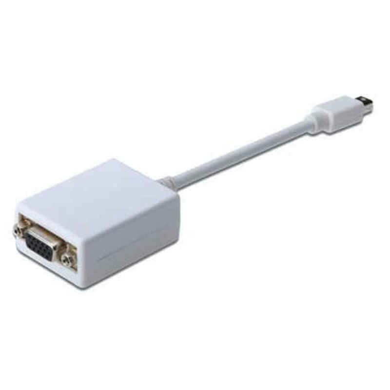Adattatore Mini DisplayPort con VGA Digitus AK-340407-001-W Bianco Adattatore Mini DisplayPort con VGA Digitus AK-340407-001-W Bianco