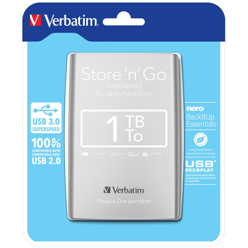 Hard Disk Esterno Verbatim 53071 1 TB HDD Hard Disk Esterno Verbatim 53071 1 TB HDD