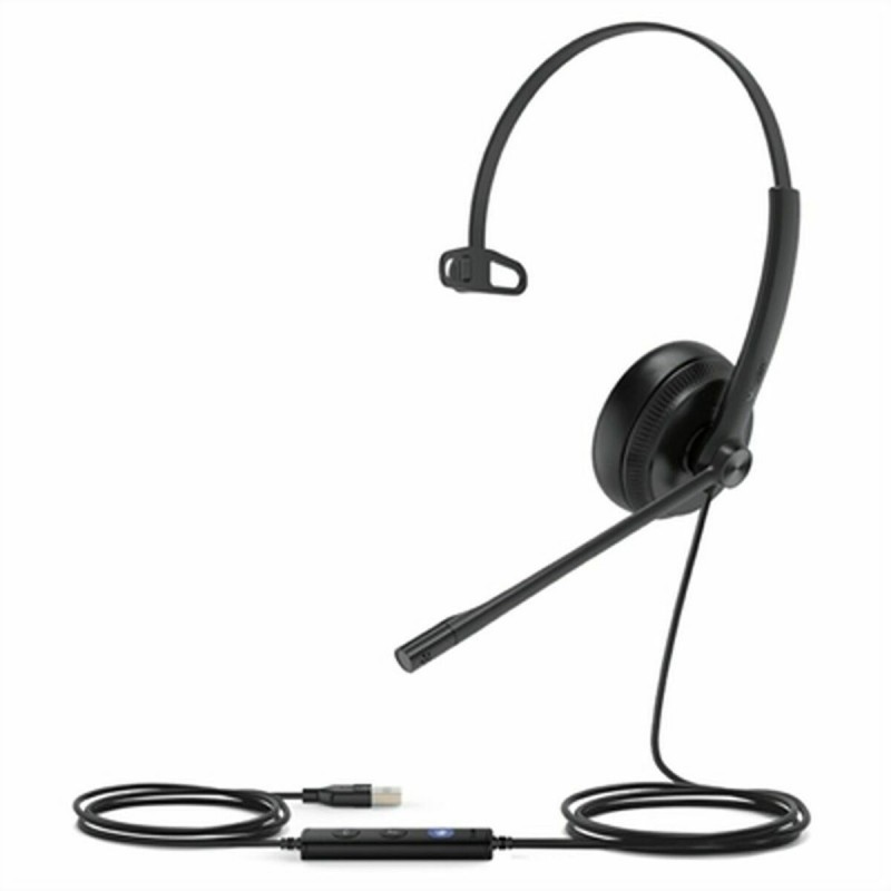Auricolari con Microfono Yealink UH34 LITE MONO TEAMS Nero Auricolari con Microfono Yealink UH34 LITE MONO TEAMS Nero