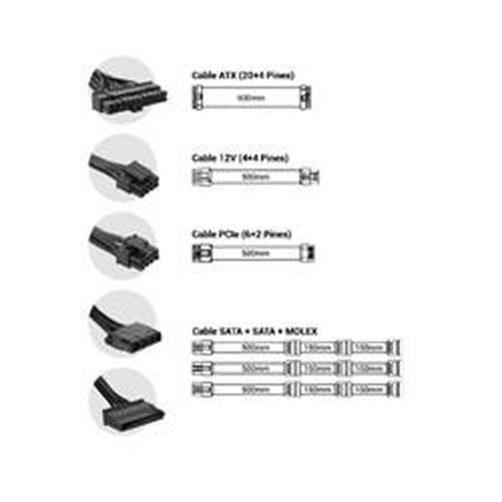 Fonte di Alimentazione CoolBox COO-FAPW2-750 750 W CE - RoHS