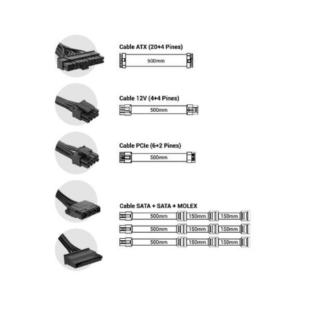 Fonte di Alimentazione CoolBox COO-FAPW2-750 750 W CE - RoHS