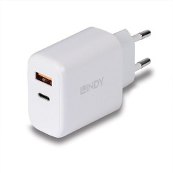 Caricabatterie per Auto LINDY 73424 Bianco 18 W 30 W