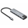 Hub USB Nilox NXDSUSBC08 Grigio