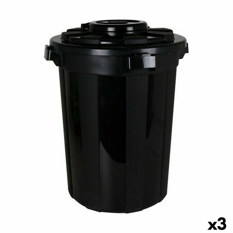 Secchio per la Spazzatura Dem Hop Nero 70 L (3 Unità) Secchio per la Spazzatura Dem Hop Nero 70 L (3 Unità)