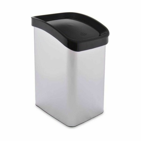 Cestino Berilo D085-1 Argentato Plastica 12 L Oscillante (6 Unità)