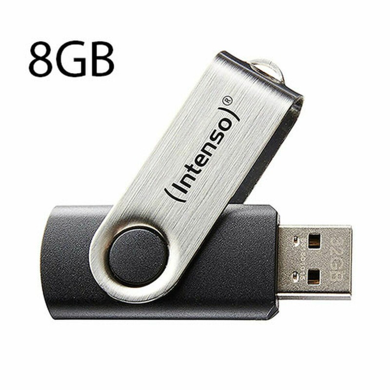 Memoria USB INTENSO 3503460 8 GB Nero Nero/Argentato 8 GB Memoria USB INTENSO 3503460 8 GB Nero Nero/Argentato 8 GB