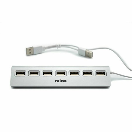 Hub USB Nilox NXHU7ALU2 Grigio