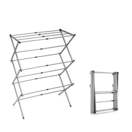 Stendibiancheria in Metallo Pieghevole ed Estensibile a 3 Altezze Cloxy InnovaGoods 11 sbarre