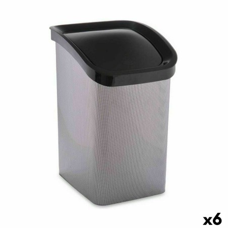 Cestino Berilo D093-2 Grigio scuro Plastica 23 L Oscillante (6 Unità)