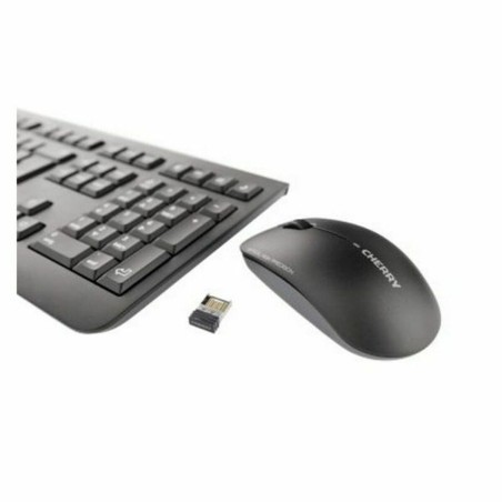 Tastiera e Mouse Wireless Cherry JD-0710ES-2 Nero Qwerty in Spagnolo
