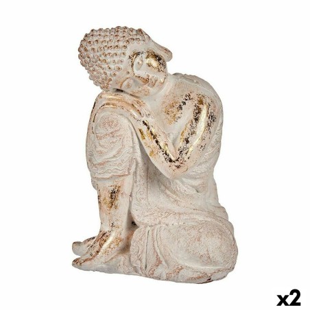 Statua Decorativa da Giardino Ibergarden CC20447 Poliresina Buddha 23 x 33 x 26 cm (2 Unità)
