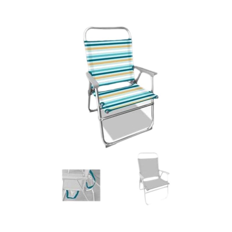 Sedia da Spiaggia Giallo Verde 87 x 56 cm 88 x 56 cm Sedia da Spiaggia Giallo Verde 87 x 56 cm 88 x 56 cm