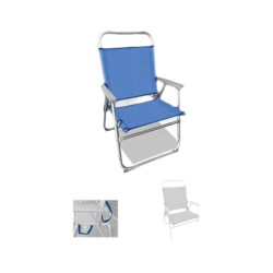 Sedia da Spiaggia Azzurro Grigio 87 x 56 cm 88 x 56 cm