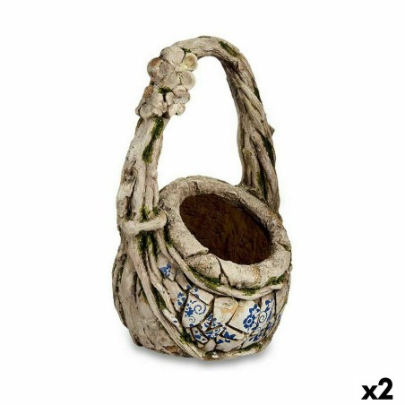 Statua Decorativa da Giardino Ibergarden ZD19018 Poliresina Vaso 25,5 x 44 x 27,5 cm (2 Unità)