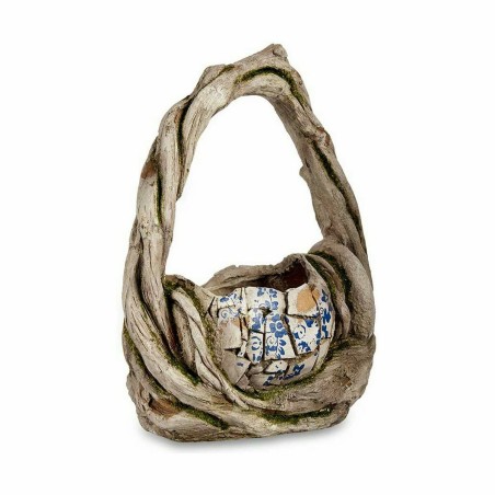 Statua Decorativa da Giardino Ibergarden ZD19014 Poliresina Vaso 17 x 44 x 34,5 cm (2 Unità)