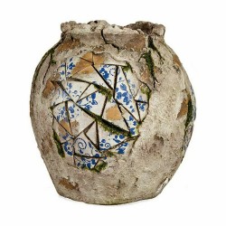 Statua Decorativa da Giardino Ibergarden ZD19026 Poliresina Vaso 27 x 27 x 27 cm (2 Unità)