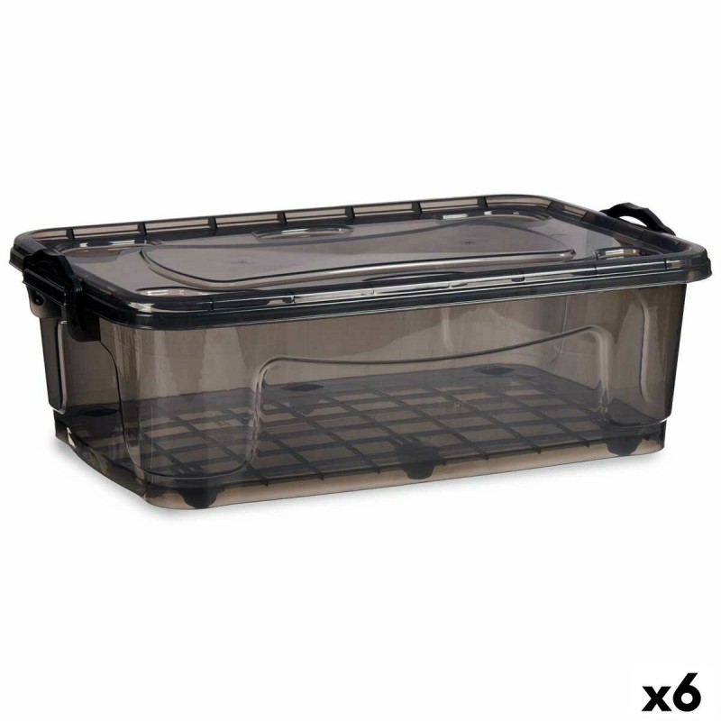 Scatola con Ruote per Organizzare Kipit TP483-2 TP483-2 Antracite Plastica 30 L 40 x 20,5 x 63 cm (6 Unità)