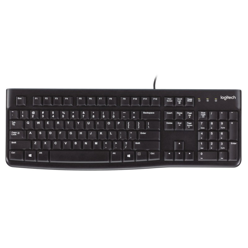 Tastiera Logitech K120 Nero Qwerty in Spagnolo Qwerty US