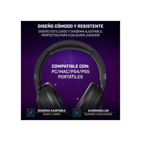 Auricolari con Microfono Newskill NS-HS-SOBEK-71 Nero