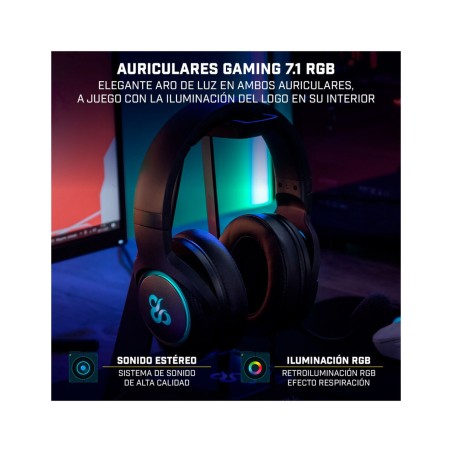 Auricolari con Microfono Newskill NS-HS-SOBEK-71 Nero