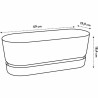 Vaso rettangolare da Balcone Elho   50 cm Nero Plastica
